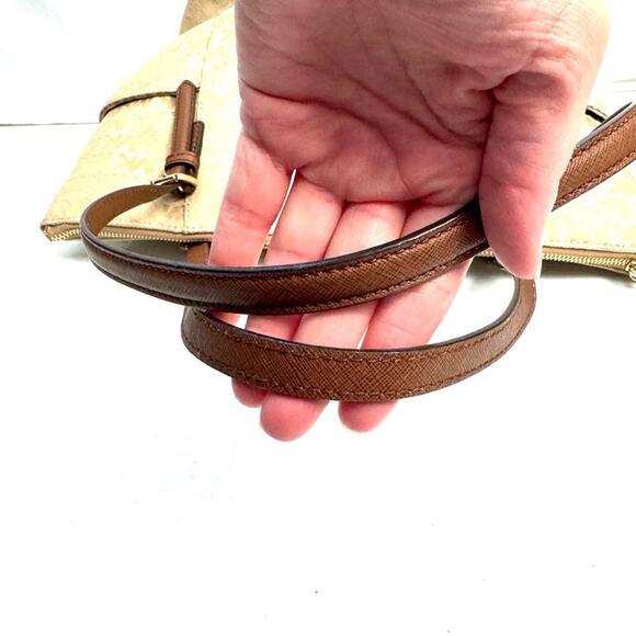 Michael Kors Jet Set Canvas Monogram Large Tote Bag Purse - Picture 4 of 10